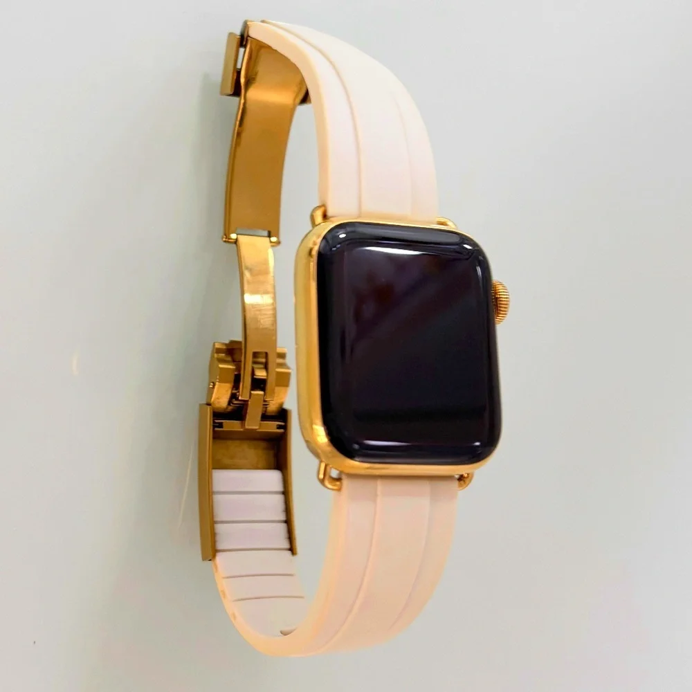APPLE WATCH 6 40mm 24K GOLD PLATED w/ROLEX BAND ($1700 MSRP)